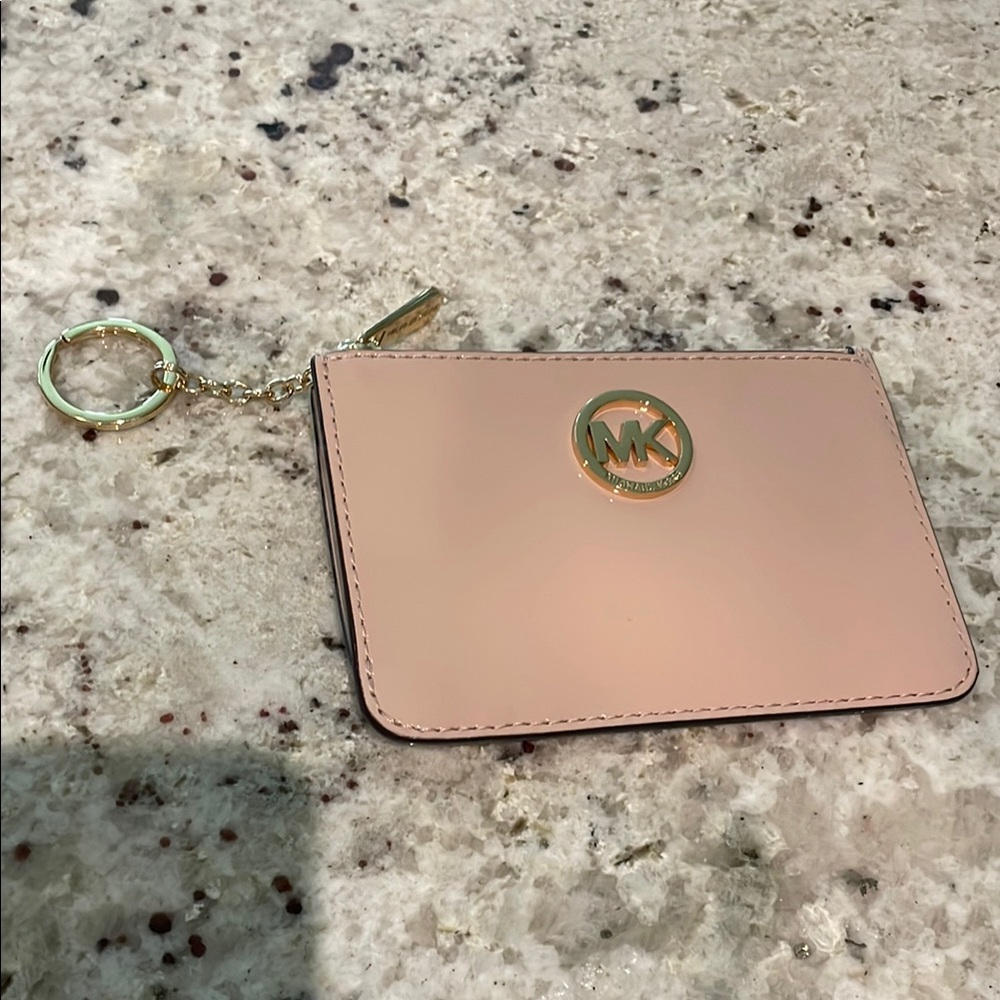 Michael Kors Pink and Gold Key Card Holder